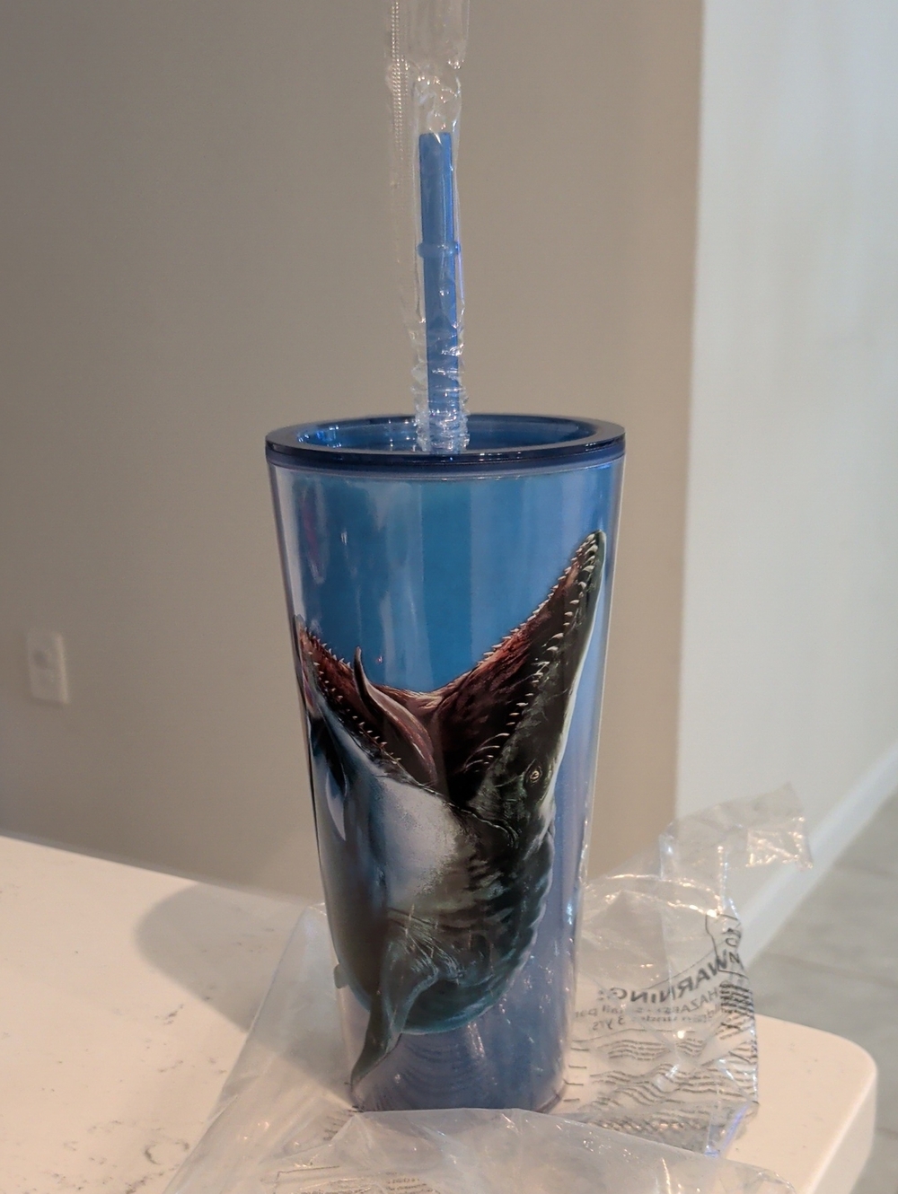 Jurassic World Rebirth Blue Whale Tumbler with Straw